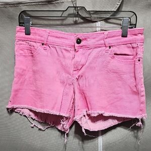 dELiA*s Pink Frayed Jean Shorts